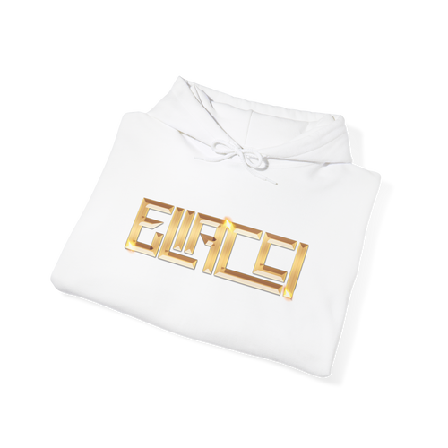 Luminary Veil — White & Gold Signature Hoodie
